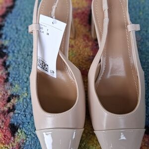 H&M Cream Slingback Heels